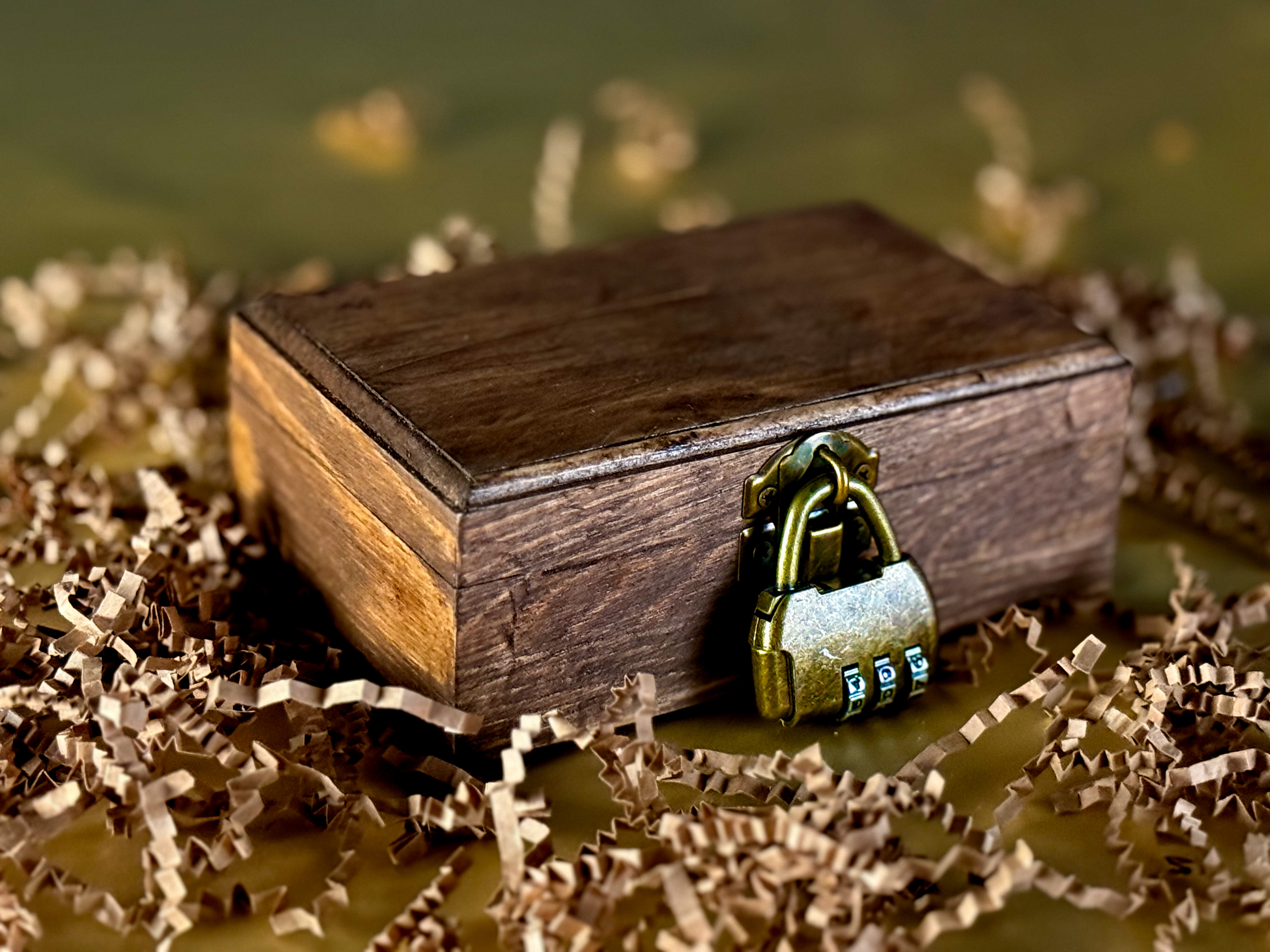 Beautiful wooden puzzle gift box